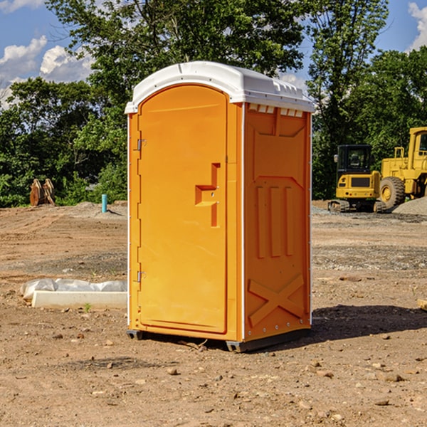 how often are the portable restrooms cleaned and serviced during a rental period in Maryland Line